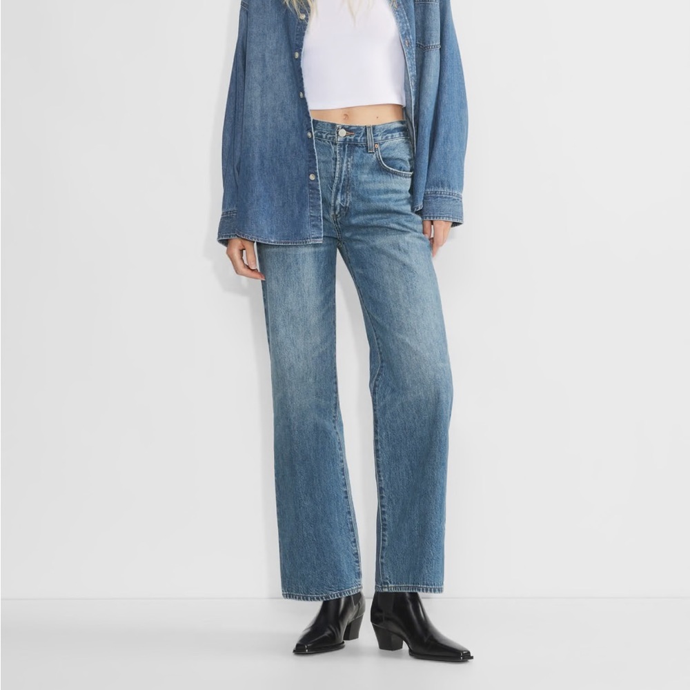Aritzia Denim Forum Farrah Hi-Rise Wide Leg Jean